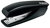 Leitz Recycle NeXXt Mini-Tacker, Für 10 Blatt, Taschenformat, Mit Heftklammerentferner, Aus Stahl & recyceltem Kunststoff, 100 % recycelbar, Recycle Serie, Schwarz, 56170095