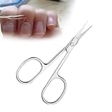 Nagelschere, Professionelle Edelstahl Augenbrauenschere, Premium Scharfe Kleine Spitze Nagelhautschere, Zum Trimmen von Nagelhaut Augenbrauen Wimpern Nasenhaar Bart Haar Trimmen Grooming Zehennägel