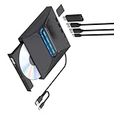 Wsdsgz 7 Port Externes USB3.0-Festplattenlaufwerk Disc Player Tragbarer Brennleser Für Laptops Systeme Festplattenlaufwerk Für Reisen