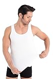 UNDEREA 5er Pack Herren Tank Top Classic Unterhemd - gekämmte Feinripp 100% Baumwolle (DE/NL/SE/PL, Alphanumerisch, M, Regular, Regular, 3 x Weiss)