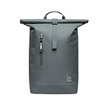 GOT BAG Rucksack Rolltop 2.0 Lite aus Ocean Impact Plastic | Laptop Rucksack wasserdicht mit Herausnehmbarer 15“ Laptoptasche | 26 Liter Füllvolumen Rollrucksack (basalt)
