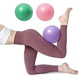 Cokaca 3 Stück Pilates Ball,Φ 22–25 cm Gymnastikball Klein mit Einem Blasrohr Geliefert,Yoga Ball ist Weich und rutschfest,Gymnastik Ball Eignet Sich für Zuhause, BüRo, Yoga, Fitness und Reisen
