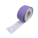 HEVSTIL Hook & Loop Keramik-Schleifpapier Rolle - 120er Körnung, 70 mm x 12 m, Mehrloch-Schleifblatt für Karosseriereparatur, Holz- und Metallschleifen, kompatibel mit Exzenterschleifern
