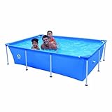 DIMAR GARDEN Oberirdischer Swimmingpool für Erwachsene, Outdoor Rechteckiger Stahlrahmen Schwimmbad für Hinterhof Rasen Familie, 2,3 m x 1,6 m x 41,9 cm