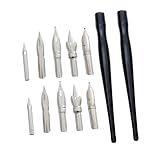 CONGARTENO 2 Sätze Teiliges Comic Federhalter aus Kunststoff und Metall Langlebige Manga Stifthalter für Präzises Zeichnen Geeignet für Schüler und Künstler Einfach zu Verwenden und