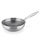 GSW Sauteuse Inoxxa Black, Kleine Edelstahlpfanne, Beschichtete Schwenkpfanne, Hochwertige kleine antihaft Sautepfanne für Induktion, Ceran, Gas & Elektro, 24 cm