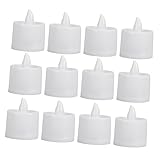 Holibanna 12 Stück Teiliges Flammenlose LED Kerzenlampe Elektronische für Hochzeiten Partys und Festliche Anlässe Sichere Nutzung für Haustiere Elegante Tischdekoration Weiß