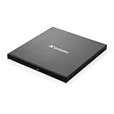 Verbatim Externer Slimline Bluray Writer mit USB 3.2-Kabel, externer DVD und Bluray Brenner, ideal für Notebooks und Computer ohne Laufwerk, Bluray Player & DVD Drive für Wiedergabe in Ultra HD 4K
