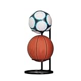 Ruarby Basketball-Aufbewahrungsregal, Rollball, vertikal, Fußballständer, abnehmbarer Garagenball-Organizer, einfach zu bedienender Fußballständer