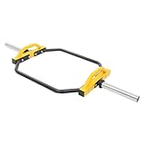 AOOUNGM Hex Hantelstange 150kg Tragkraft, Sechseckige Kurzhantelstange mit Federclips, Abnehmbar für Kreuzheben Kniebeugen Home Gym (Gelb)