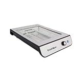 Bastilipo - Flachtoaster aus Edelstahl, 680 W, 2 Heizelemente, digitaler Timer, TPI-680