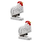 SEWACC 2St Holzhefter deko werkzeug basteln bastelset eincremehilfe tiere Tierhefter aus Holz Buchhefter Hefter für Büroakten Desktop-Hefter lustiges Briefpapier Kleiner Bürohefter