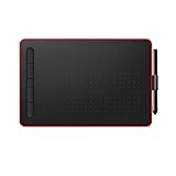 Grafiktablet, WP9620N Grafiktablett Zeichentablett mit 8192 Stufen Druckempfindlichkeit 5080LPI Auflösung 230PPS Lesegeschwindigkeit Rot