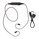 Gugxiom MMCX Kopfhörer-Bluetooth-Adapterkabel mit Mikrofon, Kabelloses Upgrade mit Ohrbügeln und Geringer Latenz für In-Ear-Monitore