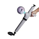 Qcesorib Rohrreiniger Druckluft mit 4 Saugnäpfen, Abflussreiniger Pumpe mit Luftdruckanzeige, Pressluft Rohrreiniger, für Waschbecken, Bodenablauf, Toiletten, Rohrverstopfung, Weiß