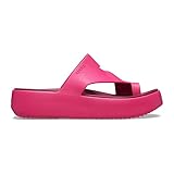 Crocs Damen Getaway Platform Toe Loop Sandale, Dragon Fruit, 38 EU