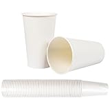 HEKU 50 weiße Pappbecher| Frischfaser mit Beschichtung | Umweltfreundlich & recyclingfähig | FSC-Zertifiziert | Für Heiß- und Kaltgetränke | Ideal für Veranstaltungen, Büros und Cafés, 0,4l