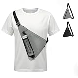 OSOCE Diebstahlsichere RFID-Brusttasche Unisex - Umhängetasche für Damen & Herren mit Anti-Diebstahl Reißverschluss - Leichte Crossbody Bag für Reisen, Sport, Alltag (GRAY, XL)