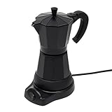 ACROSSPART Elektrische Kaffeemaschine Mokka Espressokoche Espresso Kocher Elektrisch Edelstahl Mokkakocher Elektrisch Tragbarkeit Mokka Maschine