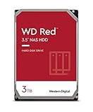 WD Red interne NAS-Festplatte 3 TB (3,5 Zoll, NAS Festplatte, 5400 U/min, SATA 6 Gbit/s, NASware-Technologie, 256 MB Cache)
