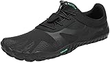 SAGUARO Barfußschuhe Herren Damen Traillaufschuhe Outdoor & Indoor Training Fitnessschuhe Wander Wald Strand Straße Laufschuhe Walkingschuhe Schnell Trocknend Badeschuhe, Öl Schwarz, 45 EU