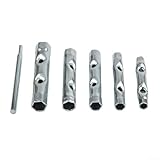 6-teiliges metrisches Rohrsteckschlüssel-Set, 8–17 mm, doppelseitiger Rohrschlüssel, Steckschlüssel-Werkzeug für Automobil- und Sanitär-Reparatur
