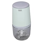 Haofy Tragbare Elektrische Mini-Küchenmaschine, 300 Ml Fassungsvermögen, ABS-Material, Kabelloser Gemüsezerkleinerer für Babynahrung, Küchenmahlzeiten (GREEN)