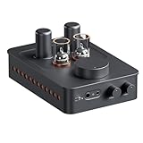 Fosi Audio GR70 Röhren Kopfhörer Verstärker, Authentische Röhren-Verstärkung Preamp mit Vakuum, Mini-HiFi-Vorverstärker für Home Audio, 3.5mm & 6.35mm Klinkenbuchsen, Unterstützt 16-300 Ohm Impedanz