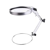 XDLEDMKIZ Lupenleuchte für den Schreibtisch, Flexible Lupe, Glaslupe, beleuchtete Lupenlampe zum Lesen, für Hobbys, Basteln, Werkbänke, Handarbeiten, Schmuckdesign