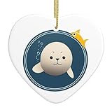 Weihnachtsbaum Keramik hängende Liebe Ornament YYHWHJDE Siegel in der Brandung Drucke können Festivals oder Partys eine romantische Note verleihen