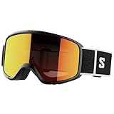 Salomon Aksium 20 S Unisex-Brille Ski Snowboarden, Tolle Passform und Komfort, Haltbarkeit und Hervorragender Augenschutz, Schwarz, Einheitsgröße