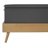 Schiesser Topperspannbettlaken Flexi - 95/5-180 x 200 cm - Dunkelgrau