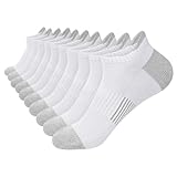 AOOSU Sneaker Socken Damen Herren，5 Paar Wandersocken Kurze Sportsocken Baumwolle Laufsocken Atmungsaktive Kurzsocken mit Mittelstarke Polsterung，Freizeitsocken für Trekking Outdoor - Grau (M)