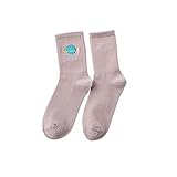 MOGSA Socken Frauen Socken Damen Winter Lustige Stickerei Astronaut Niedlich Wild Medium Tube Socken Sportsocken - 11
