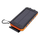 Solarlader - 200000mah, ABS, Schwarz, Tragbare Energiebank, Drahtlose Schnelle Ladung | USB -Anschlüsse, Gebaute Laterne, Wasserdicht, Antipolvo, Blasbeständiges, Notfallkit