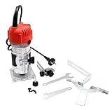 Oberfräse 800W Elektrischer Einhandfräse Kantenfräse 30000 U/min Trimmer Multifunktionsfräse Holz Router Handfräse Fräsmaschine in der Holzverarbeitung, Möbelherstellung Holzschneidemaschine