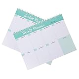 jojofuny 2 Stück Planungsblock Effizienter Terminplaner für Management und Organisation Hochwertiges Notizbuch für Tägliche Planung und Aufgabenverwaltung Langlebig und Benutzerfreundlich