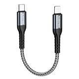 BLACKSYNCZE USB C auf Lightning Kabel, [MFi Zertifiziert] 0.3M USB C iPhone Ladekabel Power Delivery Nylon USB Typ C Lightning Ladekabel für iPhone 13 12 11 Pro Max 13 12 Mini XR XS X 8 Plus SE 2020