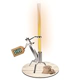 Edenoutdoor Pelletfackel Edelstahl – Feuerrohr mit Glasröhre, Feuersäule für Garten & Terrasse, dekoratives Pelletfeuer mit 75 Minuten Brenndauer, stilvolles Terrassenfeuer, langlebig und wetterfest