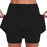 Outlet Angebote Gym Shorts Damen Hosenrock Damen Kurze Sporthose Sommer Sportshorts Yoga Running Shorts High Waist Laufhose Stoffhose Stretch Swesthose Solid Culottes Short Skirts Skinny Rock Mit Hose