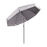 Sekey Sonnenschirm| Strandschirm für Balkon Garten & Terrasse | Neigungswinkel und Höhe verstellbar,UV-Schutz bis UPF 50+, knickbar, Sonnenschutz