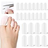 Samamoca 24 Stück Zehenkappen,Zehenschutz Silikon gegen Hühneraugen & Blasen,Zuschneidbar, Wiederverwendbar&Weich,Ideal für Alltag,Sport,Wandern–Auch als Hühneraugenpflaster &Blasenpflaster