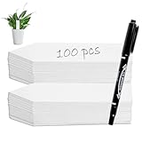 NXPUXP Etiketten Pflanzenschilder,Kunststoff-Pflanzenetiketten mit Stift,Kunststoff-Pflanzenschilder für den Außenbereich,unbeschichtete Gartenschilder für Pflanzen und Kräuter