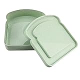 JNJOOD Tragbare Lunchbox Aus Kunststoff - Tragbarer Sandwichhalter, Verschließbarer Brotlaibbehälter, Umweltfreundliche Bäckereibox