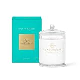 Glasshouse Fragrances Lost in Amalfi Kerze, dreifach duftende, natürliche Sojawachsmischung, 2 Dochte und Glas, 65 Stunden Brenndauer, Meeresnebel, 380 g