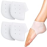 Fonyiunce 2 Paar Silikon Fersenpolster, Gel fersenpolster Silikon Pads, tmungsaktiv Fersensporn Einlagen Fersenschutz für Schuhe, Fersenkissen zur Linderung Fersenschmerzen Trockene Rissige