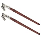 Gadpiparty Kalligraphie-Feder-Set mit schrägen Harzgriffen, Comic-Kunst-Füllfederhalter zum Schreiben und Zeichnen, silberfarbene geneigte Federhalter für kreative Kalligraphie und Bastelarbeiten, 2