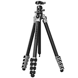 SMALLRIG 160 cm / 62,63'' Carbonfaser-Kamerastativ, 360°-Kugelkopf, max. Traglast 5 kg / 11 lbs, Gewicht 1,4 kg / 3 lbs, Packmaß 47 cm (18,5 Zoll), Reisestativ für Vlogging/Makrofotografie – 5478