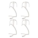 DECORNIJIA 4 Stück 4 Stück-pack Perückenhalter und Hängeständer Tragbarer Weißer Perücken und Hutständer aus Stabilem Material Vielseitig für Salon Reisen und Outdoor Flexibler Organizer