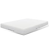 Crlnaup Kaltschaummatratze, 140x200, 7 Zonen Komfortschaummatratze, 20 cm hoch, H3,H2, Ergonomische Kaltschaummatratze mit Griffe & Bezug waschbar Klimafaser versteppt Mit Rundum-Reißverschluss